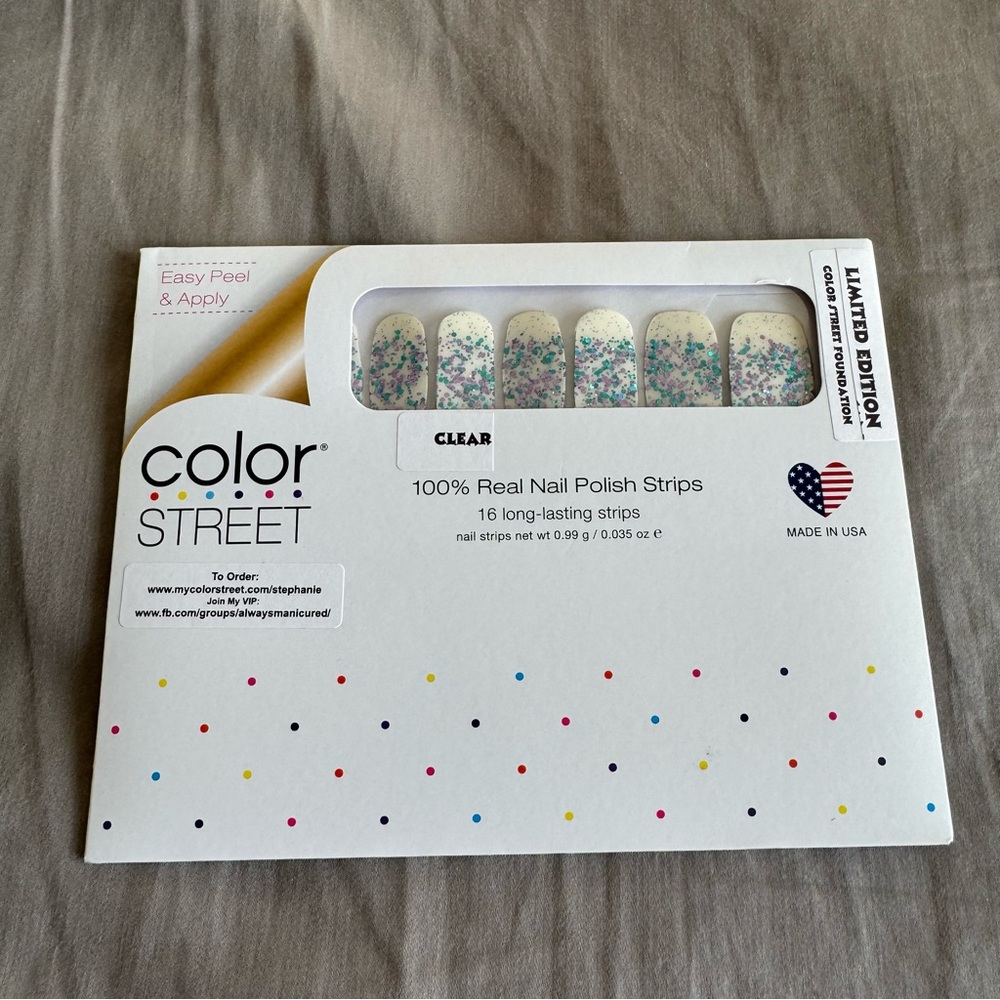 *Retired* Color Street: Raise Your Voice | Purple Aqua Glitter Clear Party Blue - Picture 3 of 9